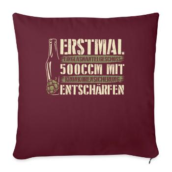 PREMIER AMATEUR DE BIÈRE LINGLASMANTELGESCHOSS 500CCM - Housse de coussin décorative 45 x 45 cm - bordeaux - Devant
