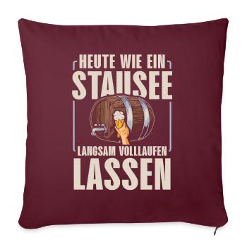 SE REMPLIR LENTEMENT COMME UN RÉSERVOIR AUJOURD’HUI - Housse de coussin décorative 45 x 45 cm - bordeaux - Devant