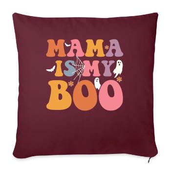 Mama Is My Boo Gespenstische - Sofakissenbezug 45 x 45 cm - Burgunderrot - Vorne