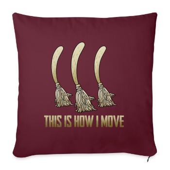 Comment déplacer magician broomsticks Halloween Party - Housse de coussin décorative 45 x 45 cm - bordeaux - Devant