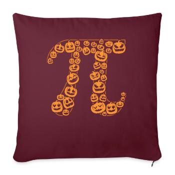 Pi-symbol Horde Von Kürbis-monstern - Sofakissenbezug 45 x 45 cm - Burgunderrot - Vorne