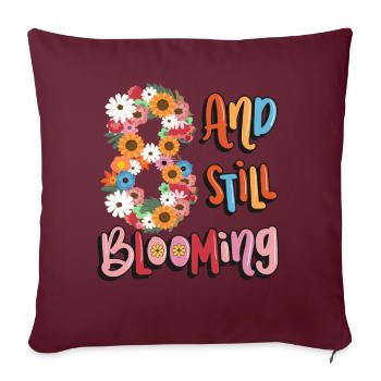 8 Und Immer Noch Blühende Mädchen Blumige 8. - Sofakissenbezug 45 x 45 cm - Burgunderrot - Vorne