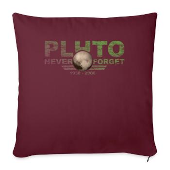 N’oubliez jamais Pluto Design Retro Style Funny Space - Housse de coussin décorative 45 x 45 cm - bordeaux - Devant