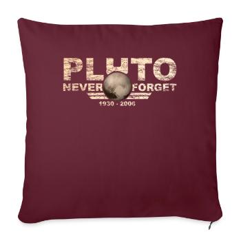 N’oubliez jamais Pluto Design Retro Style Funny Space - Housse de coussin décorative 45 x 45 cm - bordeaux - Devant