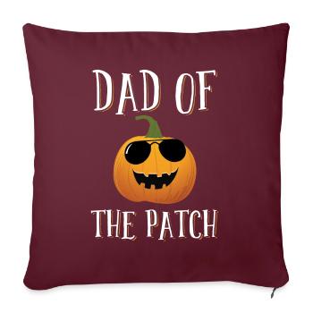 Papa Le Patch Drôle Halloween Papa Citrouille - Housse de coussin décorative 45 x 45 cm - bordeaux - Devant