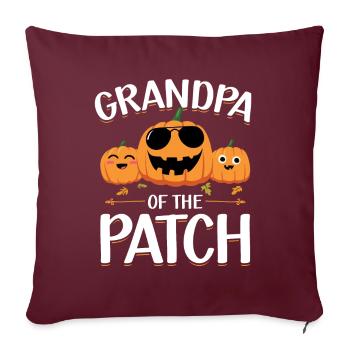 Grand-père Le patch Drôle de citrouilles d’Halloween - Housse de coussin décorative 45 x 45 cm - bordeaux - Devant