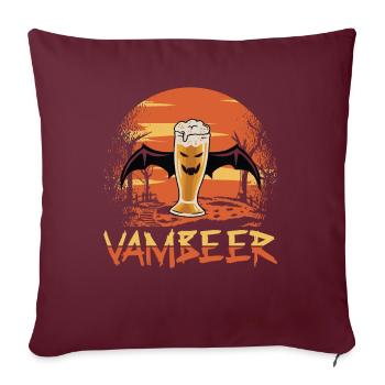 Vambeer Gruseliges Alkoholisches Getränk - Sofakissenbezug 45 x 45 cm - Burgunderrot - Vorne