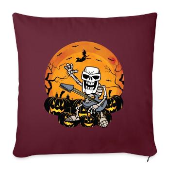 Gespenstischer Rockband-gitarrist - Sofakissenbezug 45 x 45 cm - Burgunderrot - Vorne