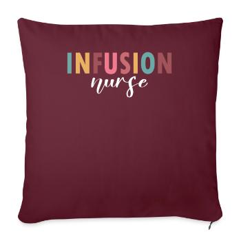 Infusion Nurse Life - Housse de coussin décorative 45 x 45 cm - bordeaux - Devant