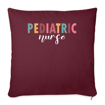 La vie d’une infirmière pédiatrique - Housse de coussin décorative 45 x 45 cm - bordeaux - Devant