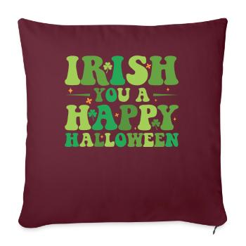 Irish You Une joyeuse fête d'Halloween - Housse de coussin décorative 45 x 45 cm - bordeaux - Devant