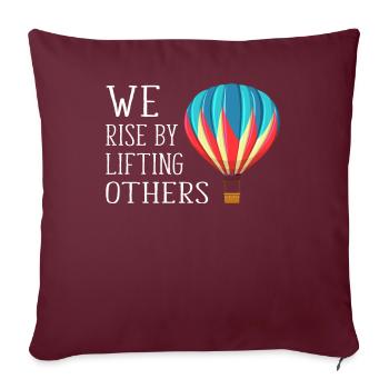 Nous nous levons en soulevant d’autres citations inspirantes - Housse de coussin décorative 45 x 45 cm - bordeaux - Devant