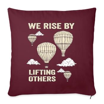 Nous nous levons en soulevant d’autres citations inspirantes - Housse de coussin décorative 45 x 45 cm - bordeaux - Devant