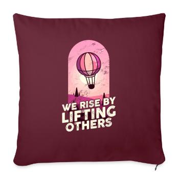 Nous nous levons en soulevant d’autres citations inspirantes - Housse de coussin décorative 45 x 45 cm - bordeaux - Devant