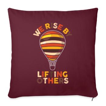 Nous nous levons en soulevant d’autres citations inspirantes - Housse de coussin décorative 45 x 45 cm - bordeaux - Devant