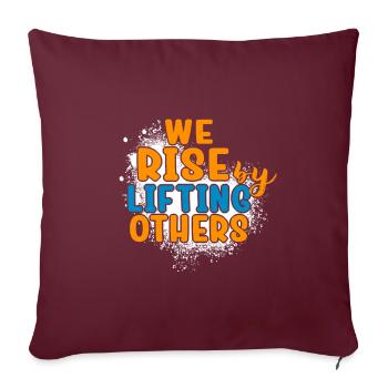 Nous nous levons en soulevant d’autres citations inspirantes - Housse de coussin décorative 45 x 45 cm - bordeaux - Devant