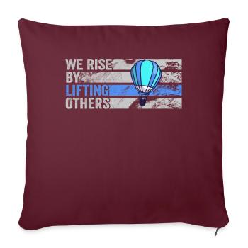 Nous nous levons en soulevant d’autres citations inspirantes - Housse de coussin décorative 45 x 45 cm - bordeaux - Devant