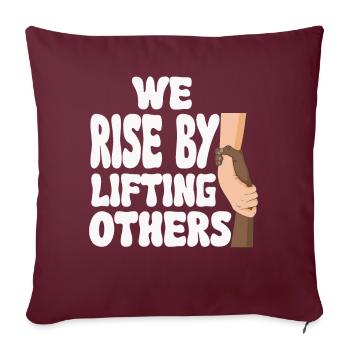 Nous nous levons en soulevant d’autres citations inspirantes - Housse de coussin décorative 45 x 45 cm - bordeaux - Devant