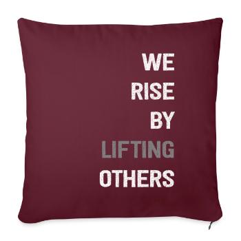 Nous nous levons en soulevant d’autres citations inspirantes - Housse de coussin décorative 45 x 45 cm - bordeaux - Devant