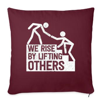Nous nous levons en soulevant d’autres citations inspirantes - Housse de coussin décorative 45 x 45 cm - bordeaux - Devant