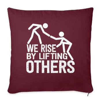 Nous nous levons en soulevant d’autres citations inspirantes - Housse de coussin décorative 45 x 45 cm - bordeaux - Devant