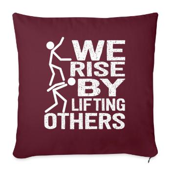Nous nous levons en soulevant d’autres citations inspirantes - Housse de coussin décorative 45 x 45 cm - bordeaux - Devant