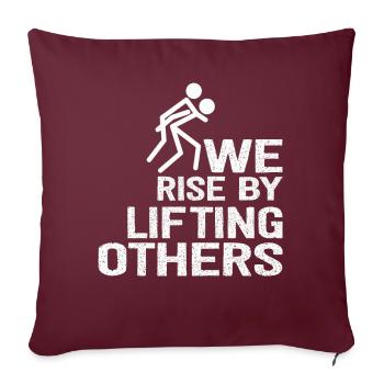 Nous nous levons en soulevant d’autres citations inspirantes - Housse de coussin décorative 45 x 45 cm - bordeaux - Devant
