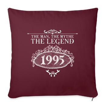 1995 | Vintage Legend seit 1995 Geburtstag - Sofakissenbezug 45 x 45 cm - Burgunderrot - Vorne