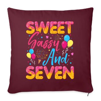 Sweet Sassy Et Sept Saupoudrés Délicieux - Housse de coussin décorative 45 x 45 cm - bordeaux - Devant
