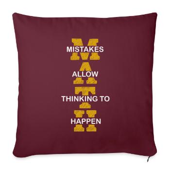 Les erreurs permettent à la pensée de se produire Mathématiques à l’école - Housse de coussin décorative 45 x 45 cm - bordeaux - Devant