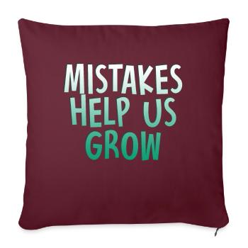 Les erreurs nous aident à revenir à l’école motivationnelle - Housse de coussin décorative 45 x 45 cm - bordeaux - Devant