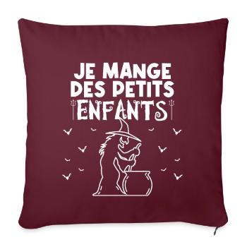 cadeau Halloween humour | Déguisement Halloween !! - Housse de coussin décorative 45 x 45 cm - bordeaux - Devant