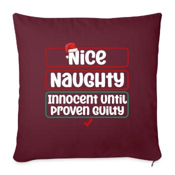 Nice Naughty Innocent Until Proven Guilty - Sofakissenbezug 45 x 45 cm - Burgunderrot - Vorne