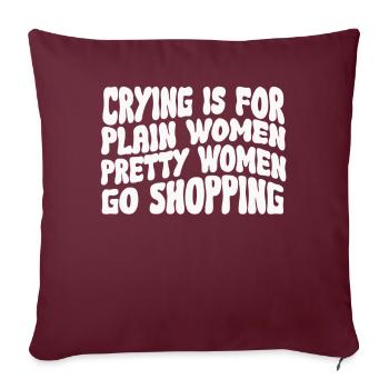 Jolies femmes vont faire du shopping Forte Maman Maman Maman - Housse de coussin décorative 45 x 45 cm - bordeaux - Devant