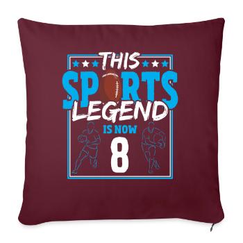 Diese Sportlegende Ist Jetzt 8, Rugbyspiel 8. - Sofakissenbezug 45 x 45 cm - Burgunderrot - Vorne