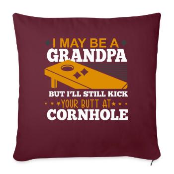 Je suis peut-être un grand-père, mais je vais quand même te botter les fesses - Housse de coussin décorative 45 x 45 cm - bordeaux - Devant