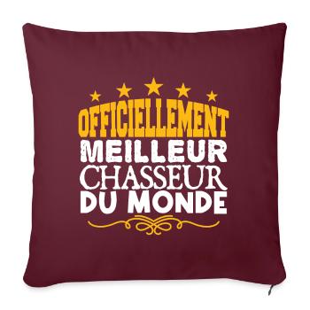 Chasseur | meilleur Chasseur | légende Chasseur - Housse de coussin décorative 45 x 45 cm - bordeaux - Devant