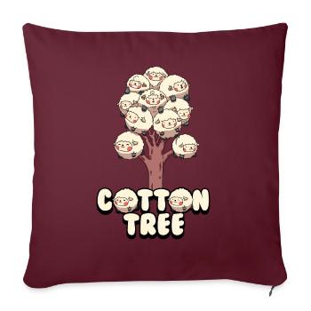 Adorable Cotton Tree Animals Fluffy Sheep Earth - Sofakissenbezug 45 x 45 cm - Burgunderrot - Vorne