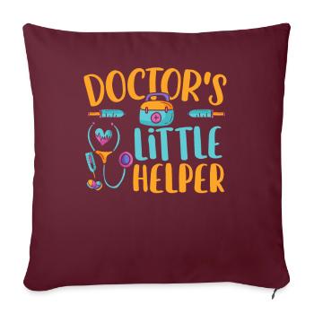Doctor's Little Helper Kiddie Health Kit Kid - Sofakissenbezug 45 x 45 cm - Burgunderrot - Vorne