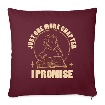 Encore un chapitre que je promets de lire - Housse de coussin décorative 45 x 45 cm - bordeaux - Devant