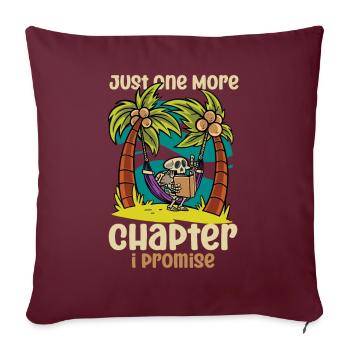 Encore un chapitre que je promets de lire - Housse de coussin décorative 45 x 45 cm - bordeaux - Devant