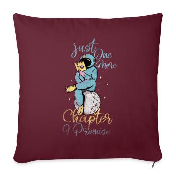 Encore un chapitre que je promets de lire - Housse de coussin décorative 45 x 45 cm - bordeaux - Devant