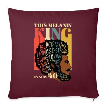 Dieser Melaninkönig Ist Jetzt 40 Juneteenth 40th - Sofakissenbezug 45 x 45 cm - Burgunderrot - Vorne