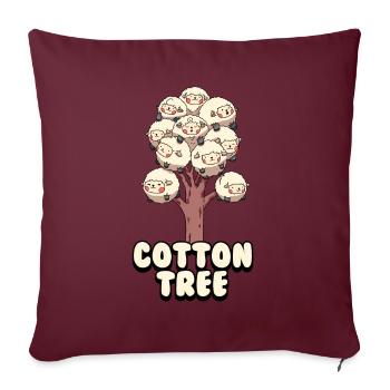 Adorable Cotton Tree Animals Fluffy Sheep Earth - Sofakissenbezug 45 x 45 cm - Burgunderrot - Vorne