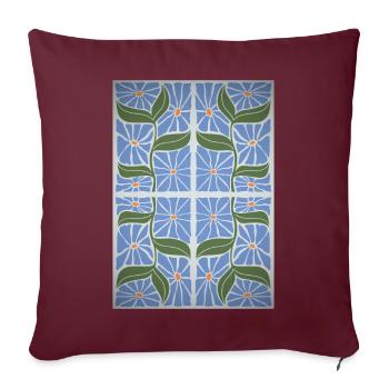 Art Nouveau, Arts & Crafts, Esthétique, Vintage-1900 - Housse de coussin décorative 45 x 45 cm - bordeaux - Devant
