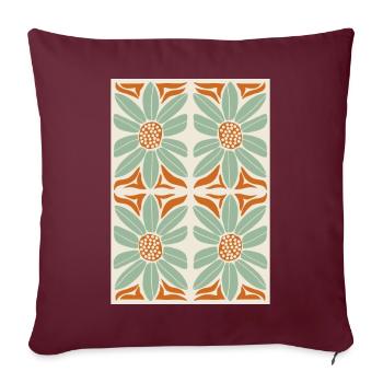 Art Nouveau, Arts & Crafts, Esthétique, Vintage-1900 - Housse de coussin décorative 45 x 45 cm - bordeaux - Devant