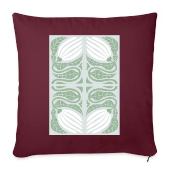 Art Nouveau, Arts & Crafts, Esthétique, Vintage-1900 - Housse de coussin décorative 45 x 45 cm - bordeaux - Devant