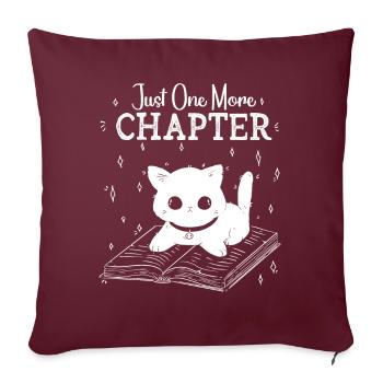 Encore un chapitre que je promets de lire - Housse de coussin décorative 45 x 45 cm - bordeaux - Devant