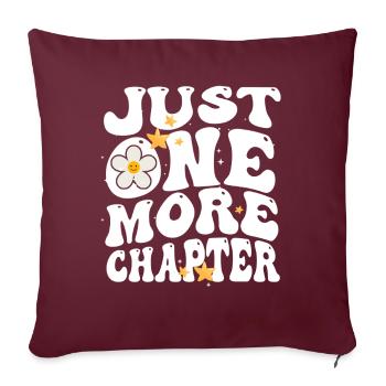 Encore un chapitre que je promets de lire - Housse de coussin décorative 45 x 45 cm - bordeaux - Devant