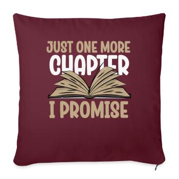 Encore un chapitre que je promets de lire - Housse de coussin décorative 45 x 45 cm - bordeaux - Devant
